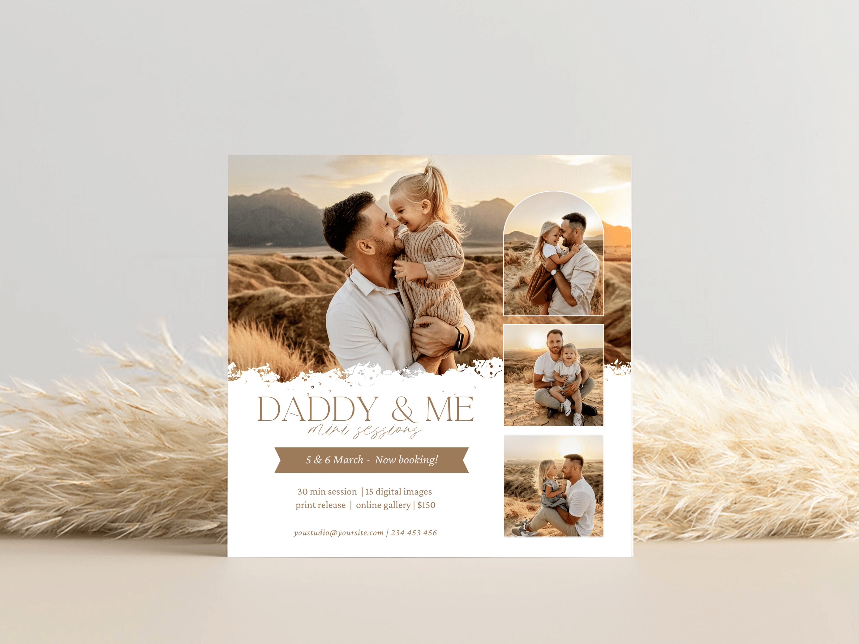 Father's Day Mini Session Template, Daddy and Me Mini Session Template, Dad and Me, Fathers day Template, CANVA TEMPLATE, Marketing Board