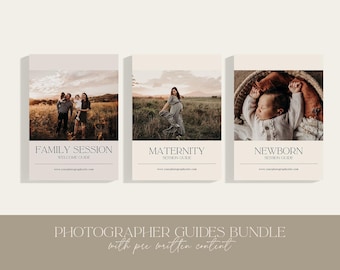 Photography Guide Bundle: Newborn, Maternity, Family Session (CANVA)