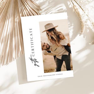 Photographer Gift Certificate Template, Photography Gift Card, Gift card for Photographer, Photography Voucher, Marketing board photographer