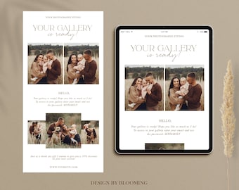 Photography Email Newsletter Template, Gallery Ready (Photoshop, Instant Download)