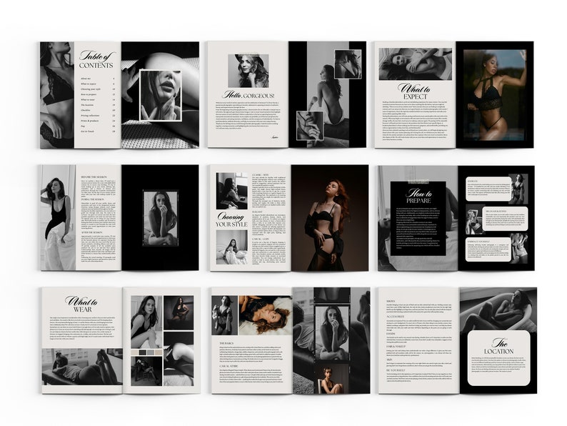 Boudoir Photography Client Guide: CANVA Magazine Template image 3
