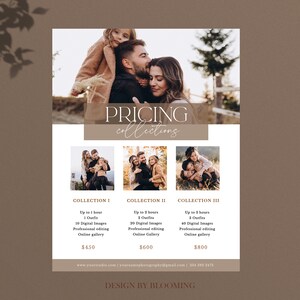 Photography Rates Per Hour Brochure.pdf Boho Photography Price Guide, Marketing Brochure (PHOTOSHOP Template ...