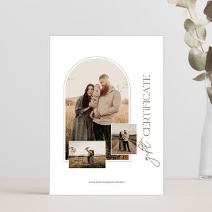 Modèle de certificat-cadeau de photographe, modèle Canva et Photoshop, carte-cadeau de photographie, carte-cadeau pour photographe, bon de photographie