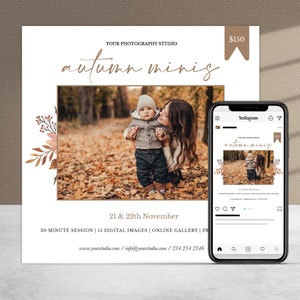 Fall Mini Session Template - Autumn Mini Session Template - Photography ...