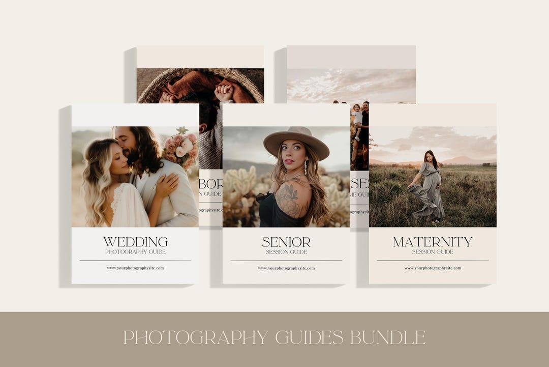 Photography Session Guide Bundle: Wedding, Newborn, Senior, Family ...