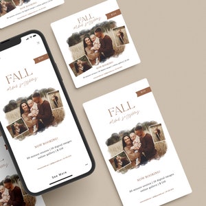 Fall Mini Session Template, Autumn Mini Session, Instagram Post & Story ...
