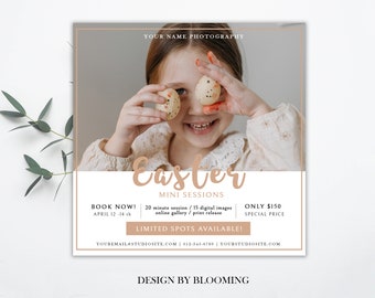 Easter Mini Session Template, Easter Minis, Easter sessions Template, Photography template, Easter Marketing Board, Instant download