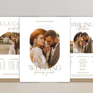 Photography Pricing Template, Wedding Photography Pricing Template, Wedding Price List Template, Wedding Pricing Guide, Photoshop Template
