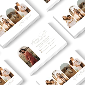 Modelo de cartão de visita fotográfico, design de cartão de visita de fotógrafo, modelo Canva, cartão de visita horizontal, folheto de marketing