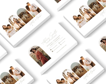 Boho Fotografie Visitenkarte Vorlage, Canva Design