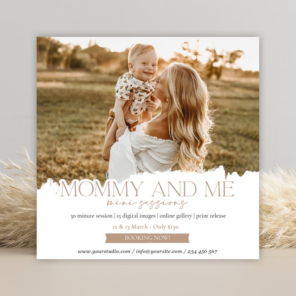 Mommy and Me Mini sessions Template, Mothers Day Mini Session Template, Mommy & Me Minis Template, Mothers Day, Photography marketing board