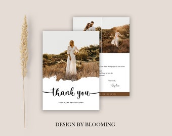 Photographer Thank You Card, 7x5 Thank You Card, Photography Thank You Card Template, Photoshop Template, Photography Thank You Card