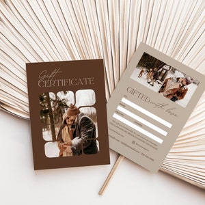 Modèle de chèque-cadeau pour photographe, carte-cadeau photographie CANVA, carte-cadeau imprimable, bon-cadeau modifiable, carte-cadeau pour photographe