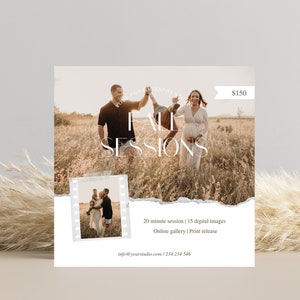 Fall Mini Session Template: Photography Instagram Ad (CANVA TEMPLATE)