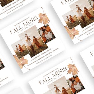 Fall Mini Session Template - Photography Marketing CANVA Template (5x5 ...