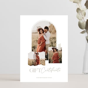 Modèle de certificat-cadeau de photographe, modèle Canva et Photoshop, carte-cadeau de photographie, carte-cadeau pour photographe, bon de photographie