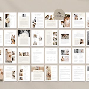 Wedding Photography Welcome Guide, Wedding Pricing Guide Template, Photographer Client guide, Engagement Session Guide, CANVA TEMPLATE