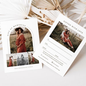 Modèle de chèque-cadeau pour photographe, carte-cadeau photographie, modèle CANVA & PHOTOSHOP, chèque-cadeau modifiable, carte-cadeau pour photographe