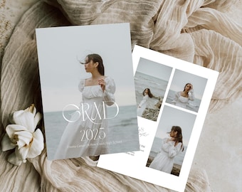 Graduation Invitation Class of 2026 | Editable Canva Grad Announcement |  Photo Grad Party Invite