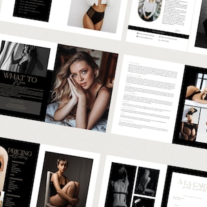 Boudoir Client Guide Template for CANVA Booudoir Style Guide, Photographer Magazine Template, Boudoir Price guide, Marketing brochure