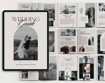 Wedding Photography Welcome Guide, Pre Written Photographer Client & Pricing Guide:  Canva Template (8.5x11 inch)