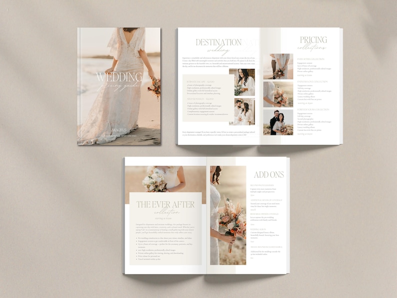 Wedding Photography Welcome Guide, Wedding Pricing Guide Template, Photographer Client guide, Engagement Session Guide, CANVA TEMPLATE