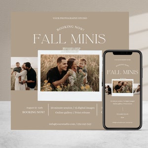 Mall för höstens mini-session: Instagram Story, CANVA (digital nedladdning)