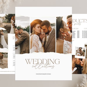 CANVA Photography Pricing Guide Template, Wedding Photography Price Guide, Wedding Price List, Wedding Pricing Sheet, Marketing Brochure