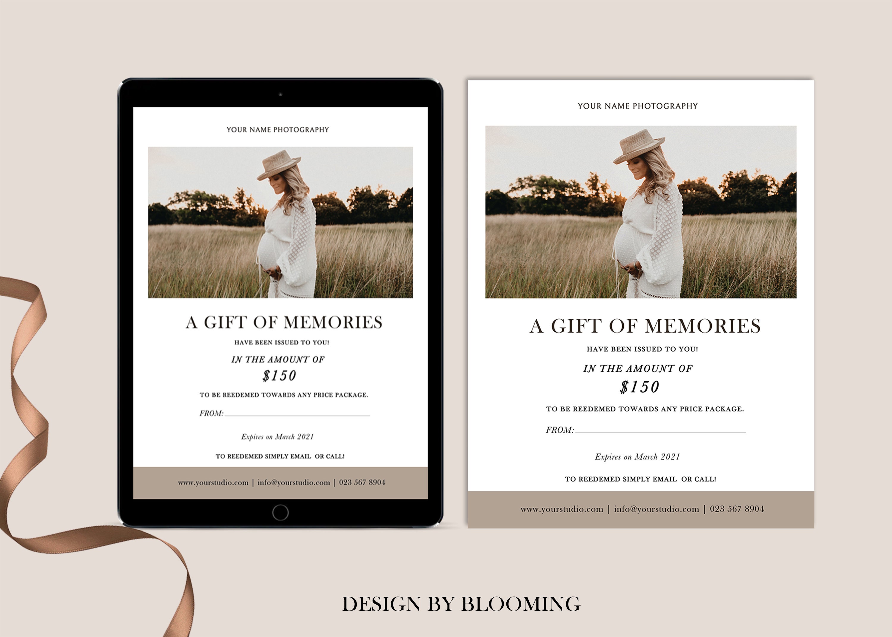 Email Gift Certificate Template Email Voucher Template Card Etsy Email Gift Certificate Template Email Voucher Template Card Etsy