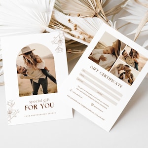 Photographer Gift Certificate Template, Photography Gift Card, Gift card for Photographer, Photography Voucher, Photographer Marketing Board