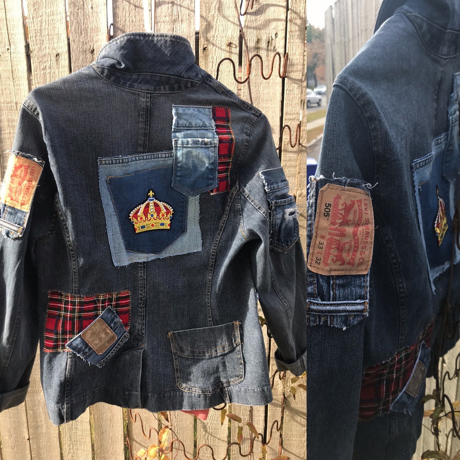 blazer high patchwork