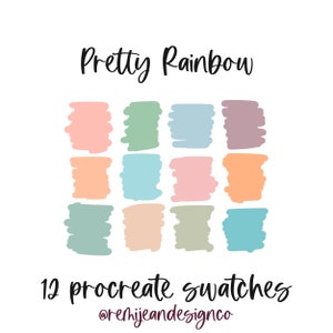 Procreate color palette, procreate color swatches, digital design color, digital design tool, digital product design, procreate tools, color