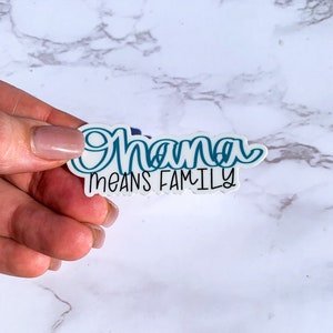 Ohana means family, ohana sticker, inspirational sticker, hydroflask sticker, water bottle decal, water bottle sticker, stocking stuffer