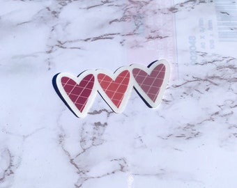 Heart sticker, love sticker,  cute custom decal, trendy decal, hydroflask sticker, weatherproof sticker, valentines gift for friend