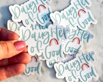 Daughter of god sticker | Inspirational quotes | inspirational stickers | stickers for planner | waterproof stickers | stocking stuffer