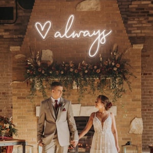 Love Always Neon Sign Wedding, Custom Wedding Neon Light, Led Light Sign for Wedding Backdrop, Wedding Signs, Christmas Party Light Decor