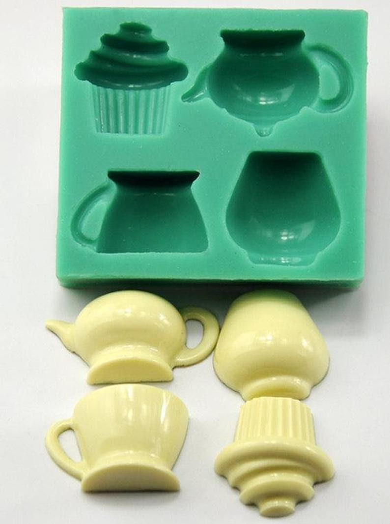 Tea cup silicone mold fondant cake chocolate baking tools Etsy 日本