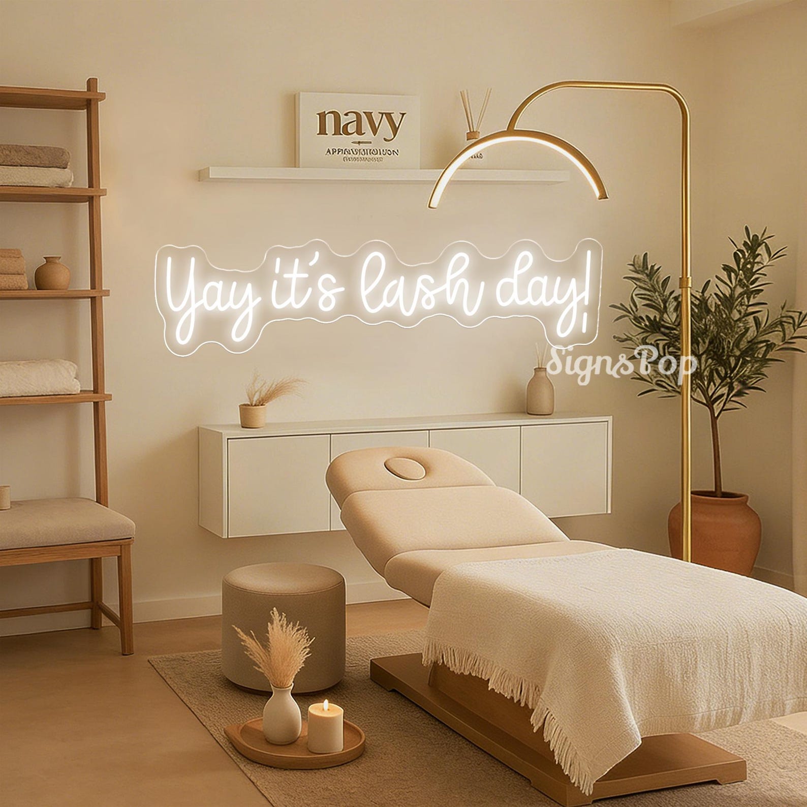 Yay It's Lash Day Neon Sign, Custom Lashes Salon LED, Lash Room Decor ...