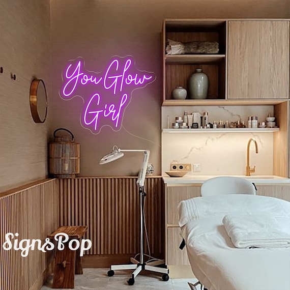 You Look Beautiful Neon Sign. Beauty Salon Neon Sign. Beauty Room Light Sign