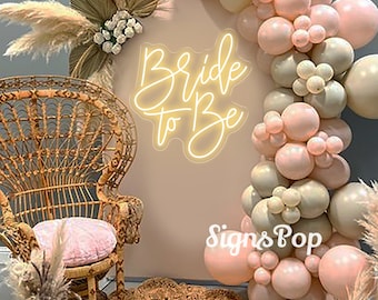 Neonbord Bride to be, custom neonbord bruiloft, verlovingsfeest muurkunst, bord vrijgezellenfeest, bord Bride to Be, gepersonaliseerd cadeau voor bruid