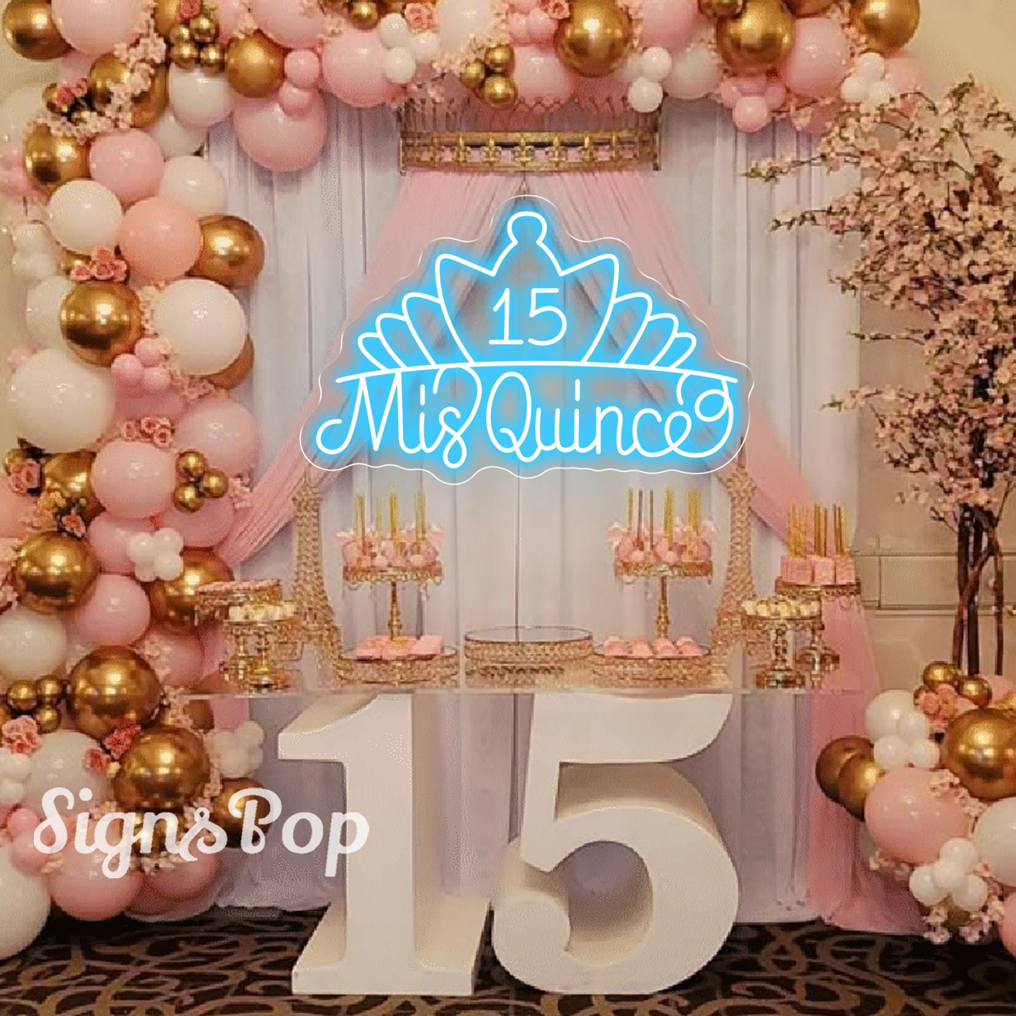 Mis 15 Quince Neon Sign,custom 15th Birthday Party Led Neon Light,mis ...