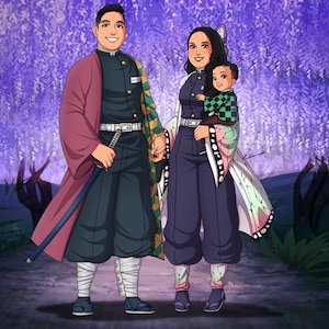 Benutzerdefiniertes Anime Portrait, Anime Paar, Anime Portrait Geschenk, personalisierte Bestellung NUR DIGITALE DATEI!