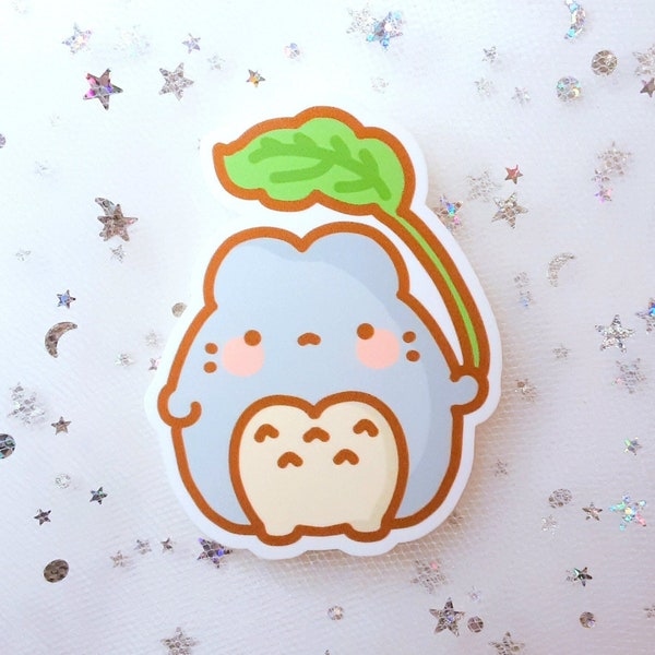 Fluffy Forest Friend Sticker, Chibi Forest Animal Sticker, Japanese Cartoon Sticker, Forest Spirit Sticker, Cute Forest Spirit Sticker