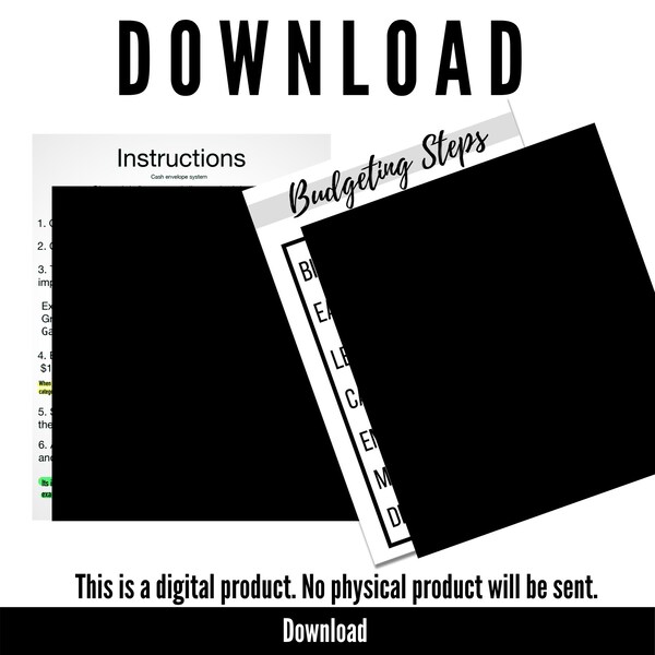 Printable Budgeting Steps For The Cash Envelope System Financial Organizer Download