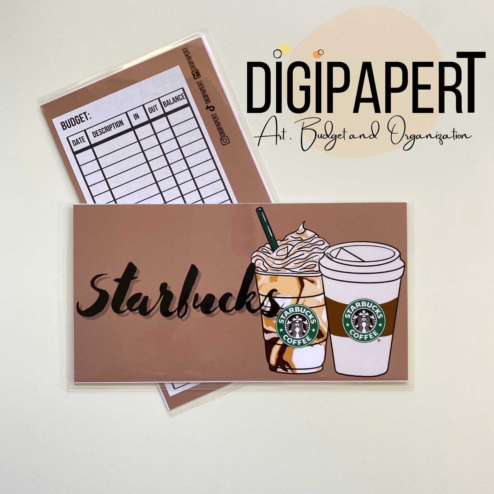 Cash Envelopes Starbucks Tracking Cash Stuffing Envelopes Etsy