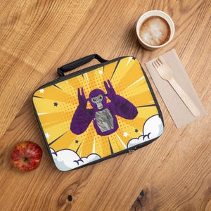 Gorilla Tag Lunch Bag - Insulated Lunch Tote, Reusable Lunch Box, Kids School Lunch Bag, Gtag Lunch Sack, Animal Lover Gift