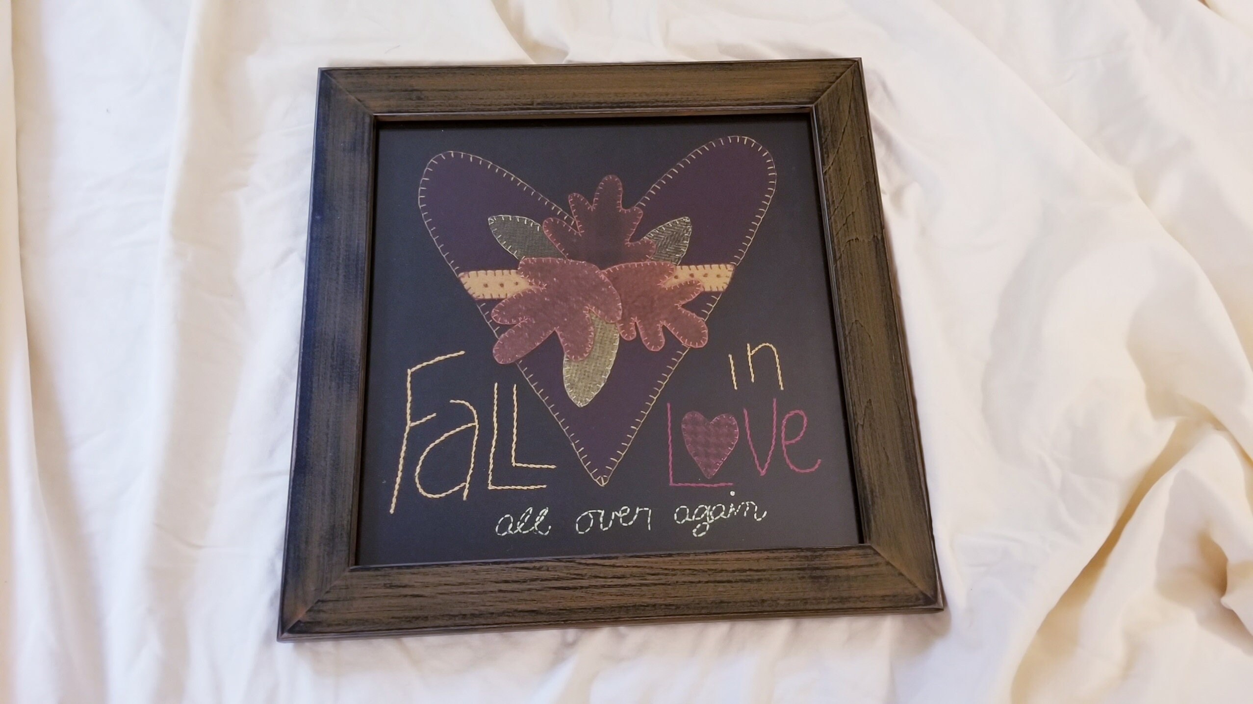 Handstitched Autumn Wall Decor Etsy