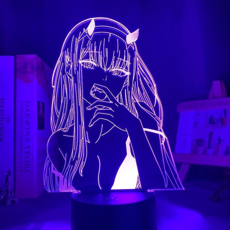 Zero Two Anime Night Light - (16 Color Change) LED Light Display Desk…
