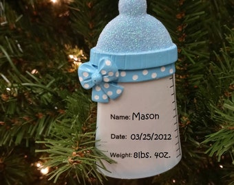 baby bottle christmas ornament