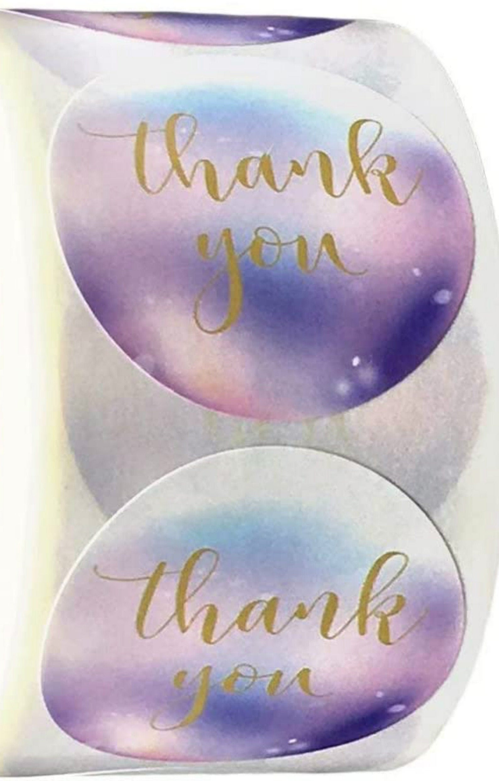 1.5 Shades of Purple Thank You Stickers FREE SHIPPING | Etsy